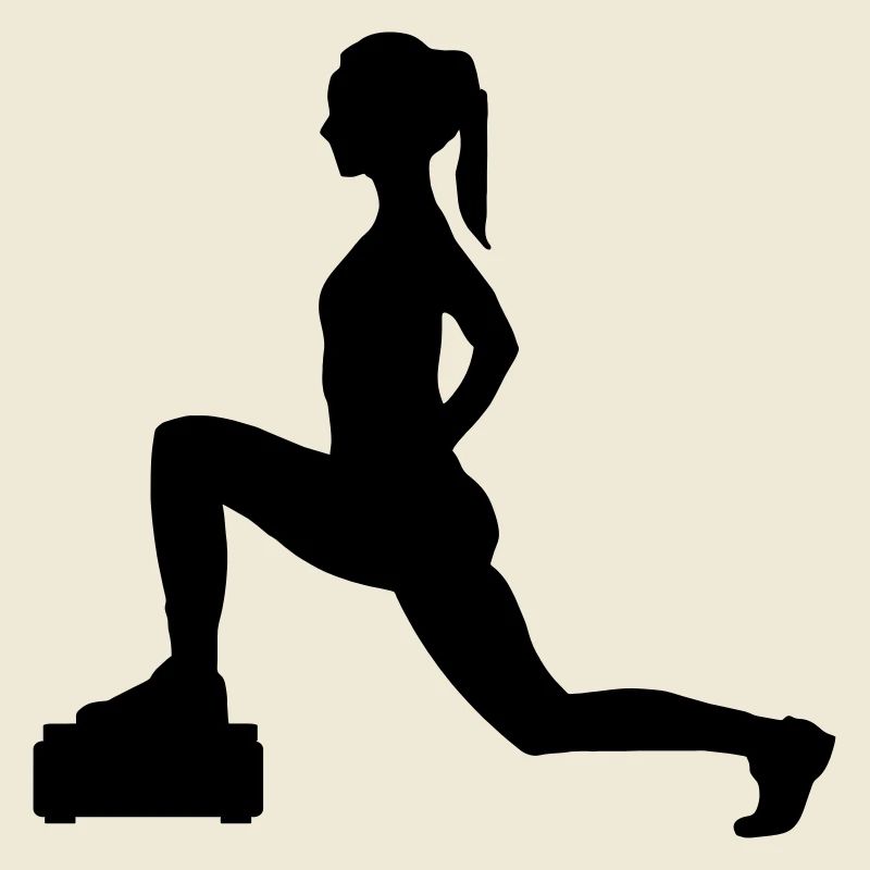 Mädchen oder Dame, die Schritte oder Aerobic macht