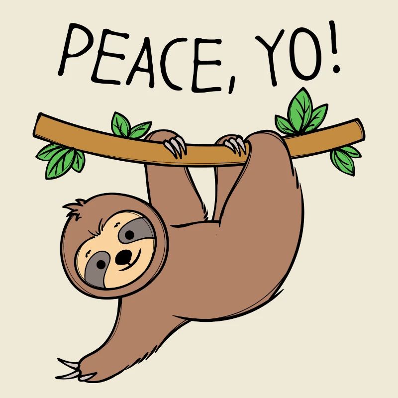 Sloth Cool Statement Hammock Jungle Animal