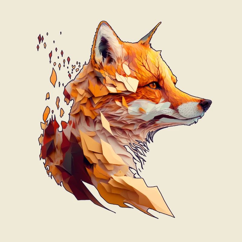 Polygon Fox Design, Pretty Fox