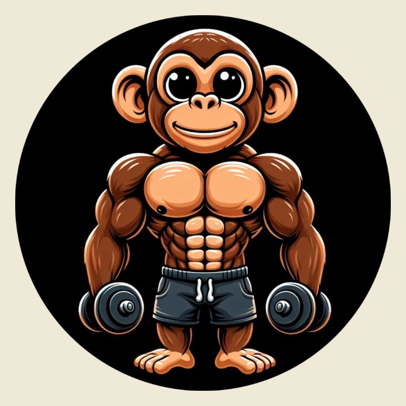 Affe Chimpanse Bodybuilder Training