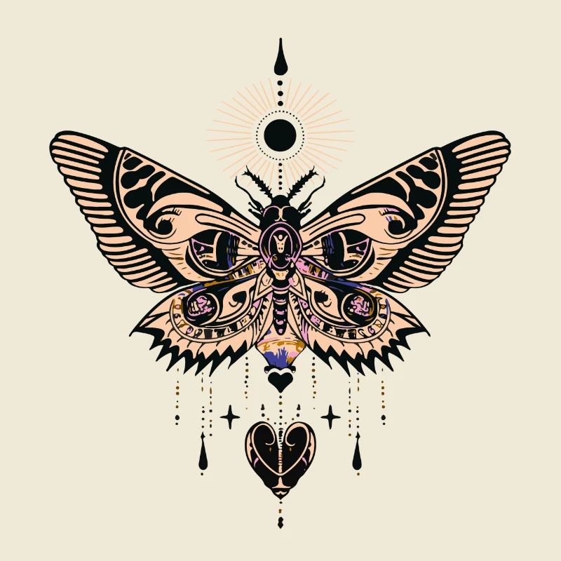 Conception de papillon mystique et d’aura céleste