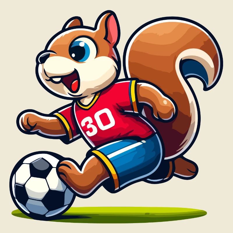 Scamper Striker: Das Fußball-Eichhörnchen