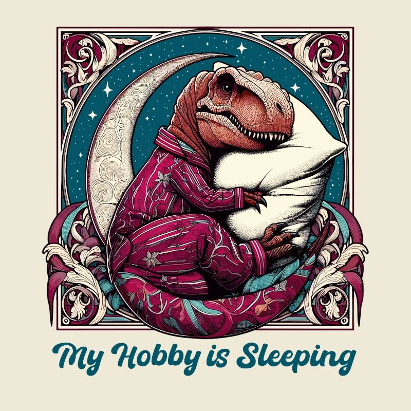T-Rex Sleeping Hobby Gift