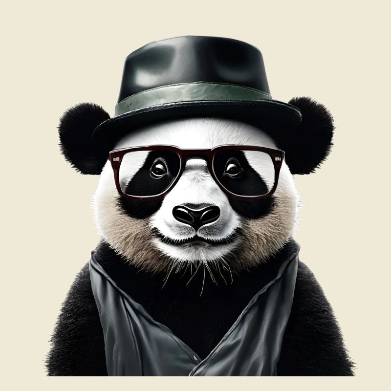 Stylish Panda with Accessories