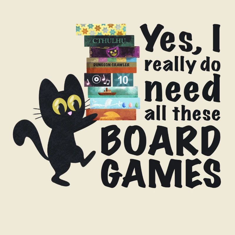 Board Game Funny Saying Cat