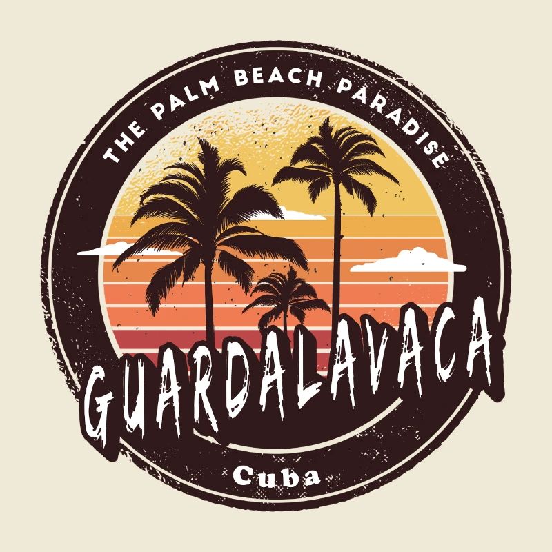 Guardalavaca palm trees and beach design