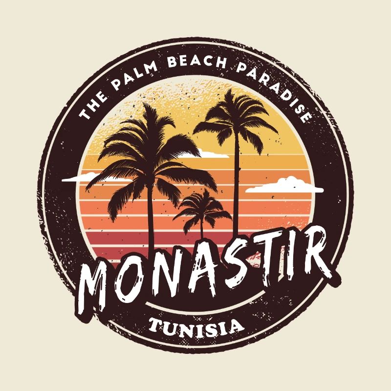 Monastir Palm Trees Vintage Design