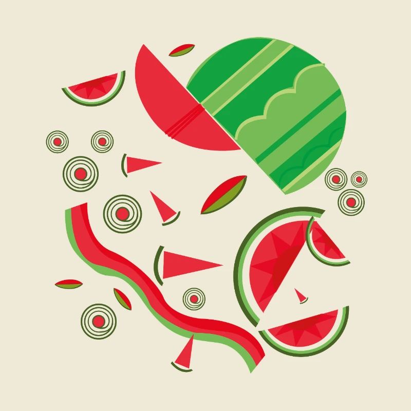 Design abstrait de pastèque