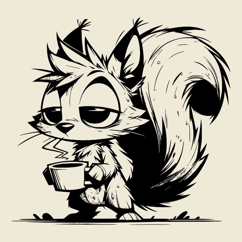 Bitte nicht stören – Eichhörnchen Kaffeezeit