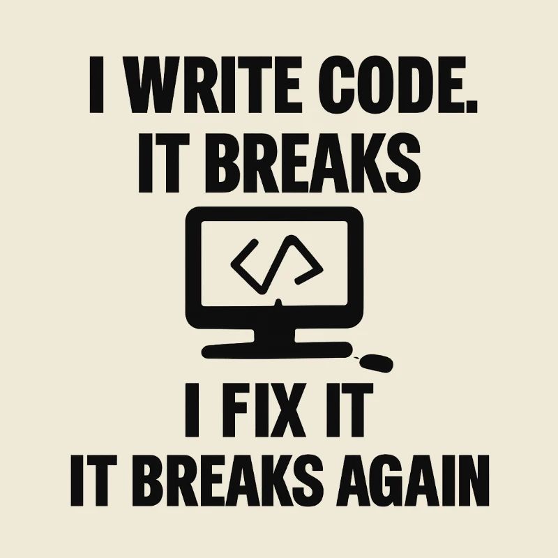 J’écris du code – T-shirt de programmeur drôle