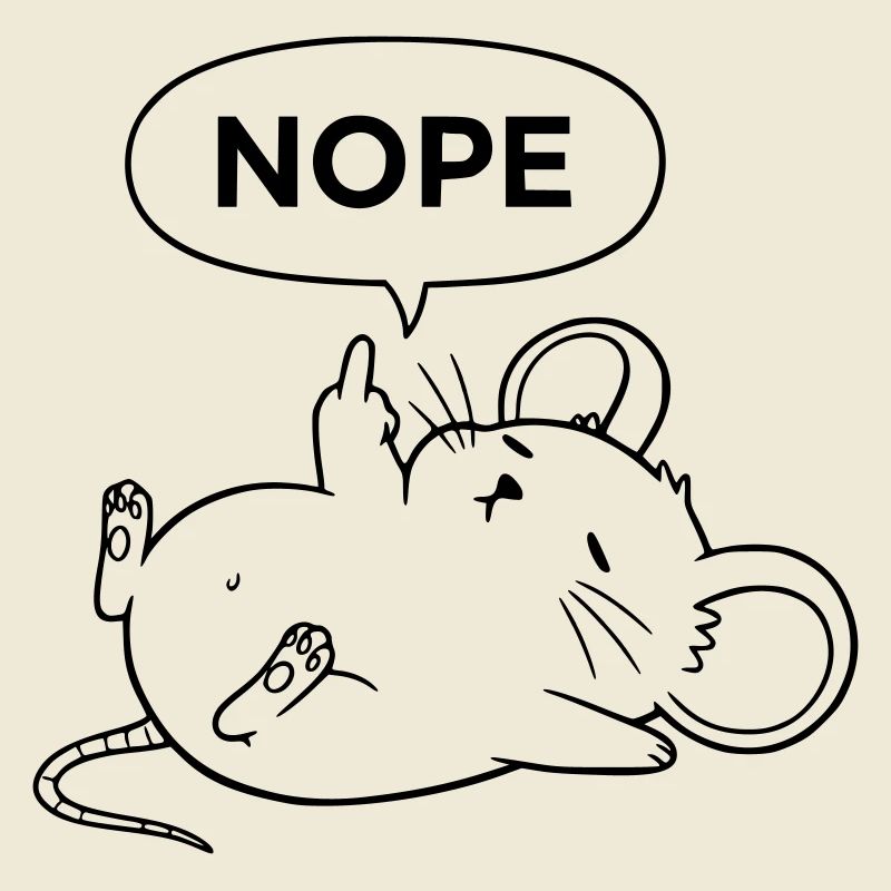 Nope Mouse | Déclaration de doigt d’honneur effronté