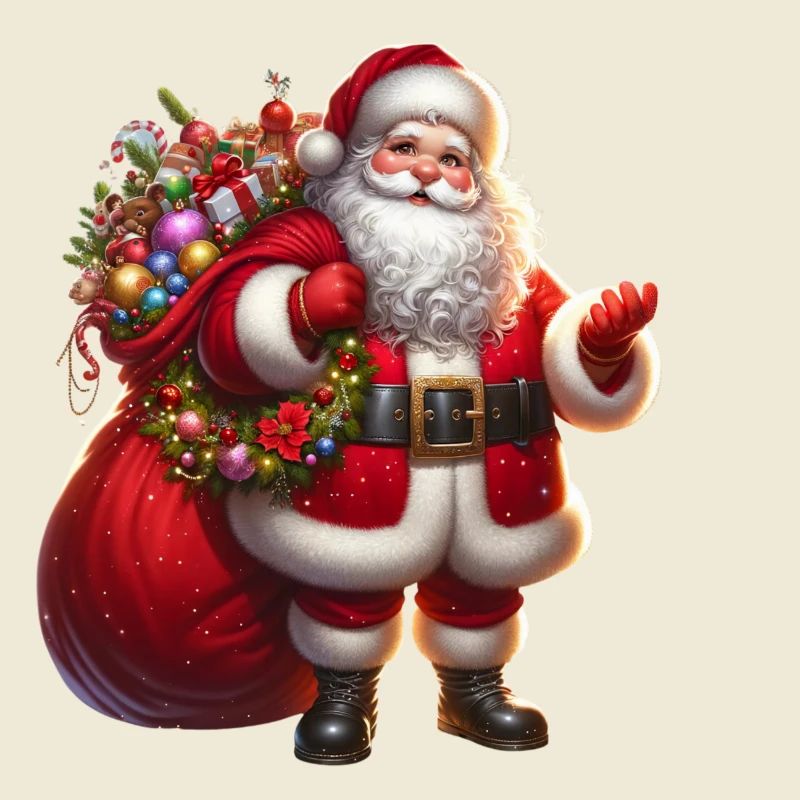 Weihnachtsmann mit Geschenksäckchen