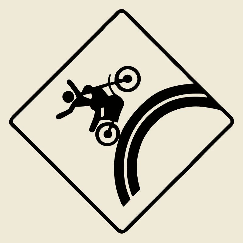 Courbe du cycliste aéroporté devant