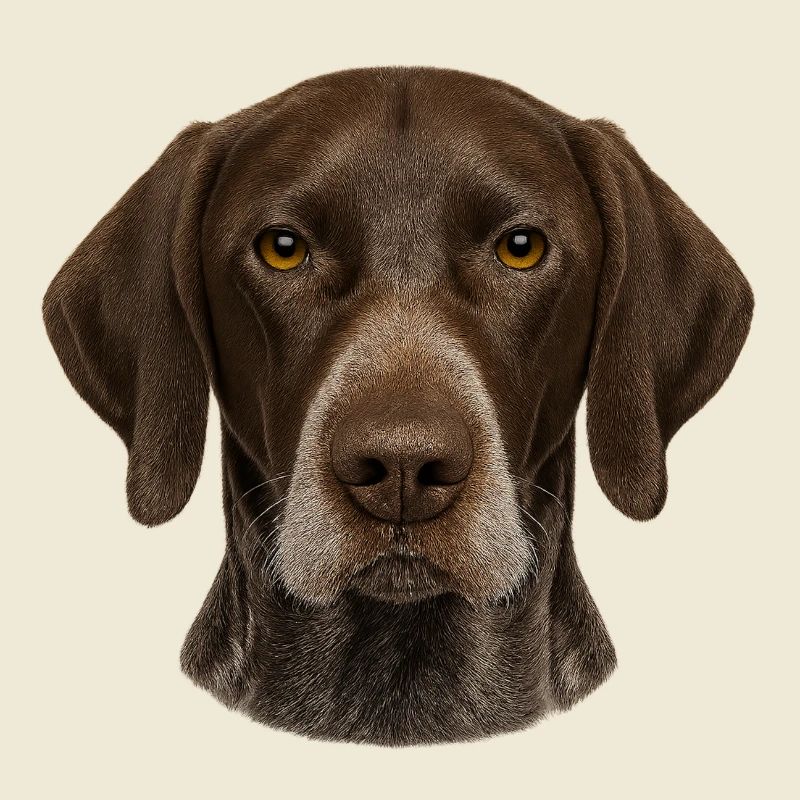 Gros plan sur le visage du chien brun