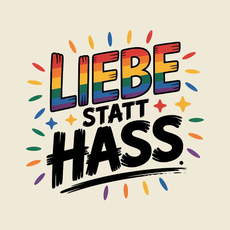 Love Instead Than Hate - Logo Cool Pride