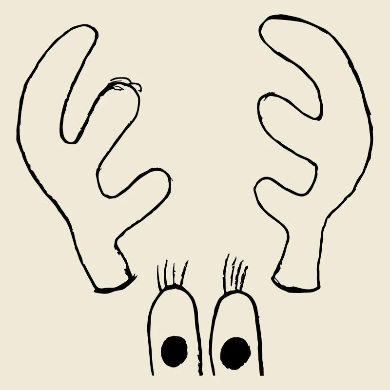 Elch mit großen Augen