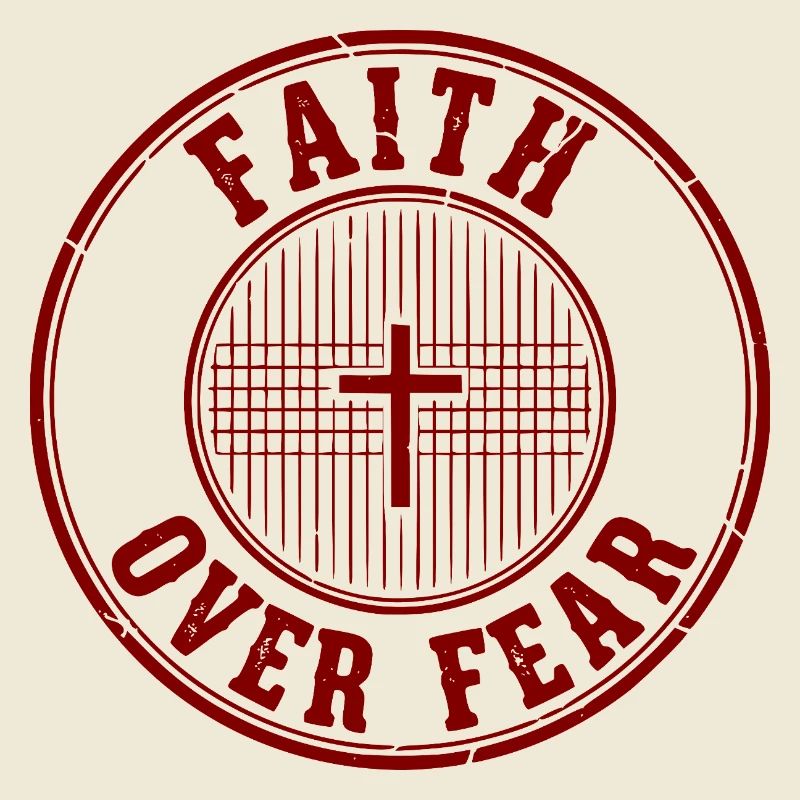 Glaube über Angst Emblem