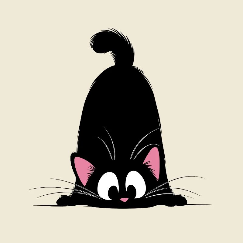 Chat à l’affût | Motif mignons des chats à coucou