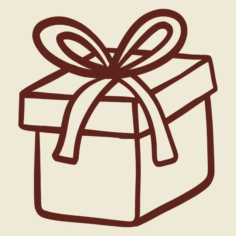 Rustikale handgezeichnete Geschenkbox