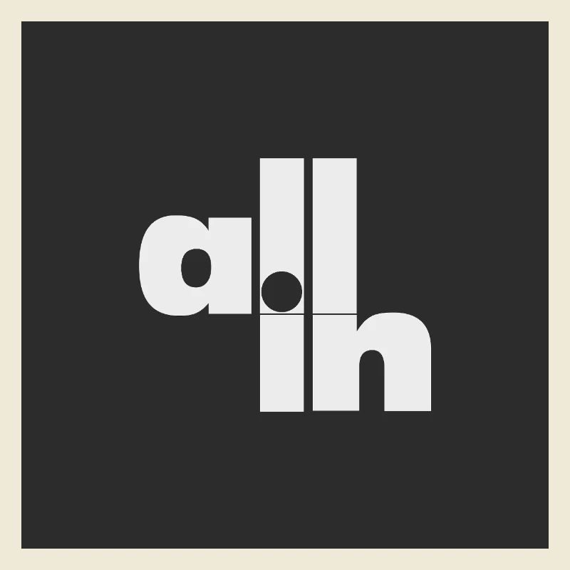 All In Poker Minimal Typography Statement