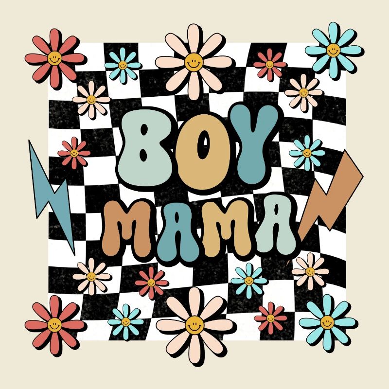 Boy Mama Blumen Muster Mutter Schwangerschaft