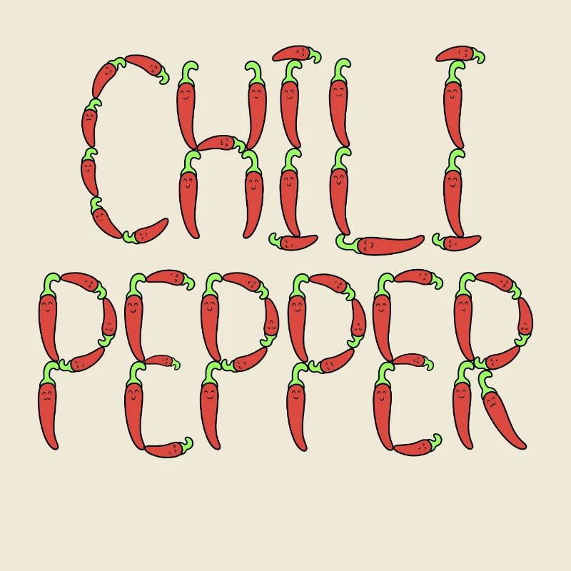 Chili pepper typography