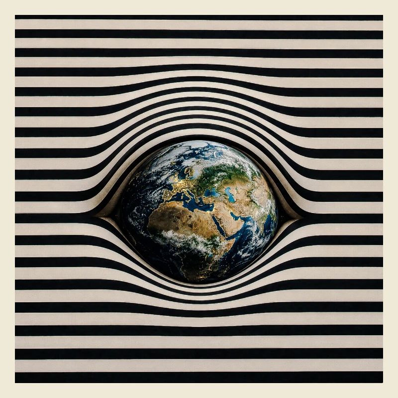 Earth in Optical Wave Pattern
