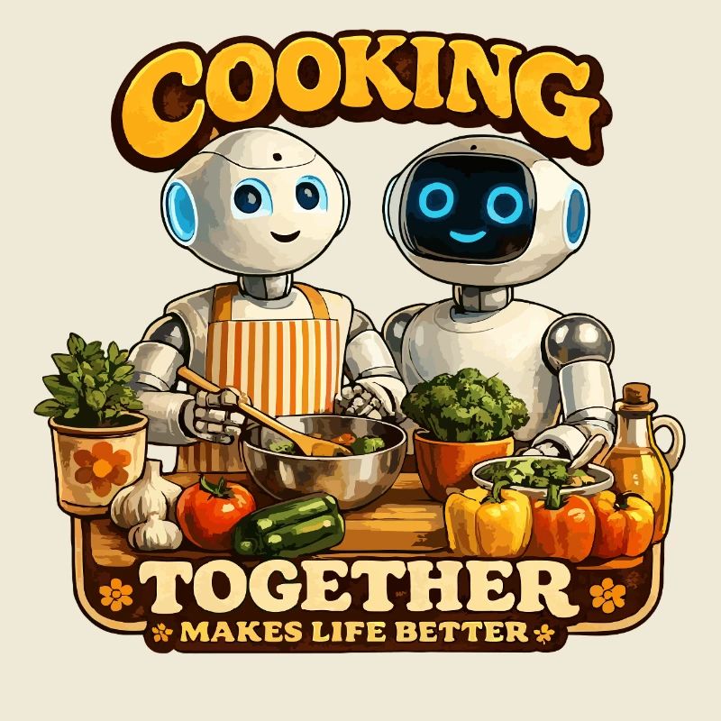 Les robots cuisinent ensemble