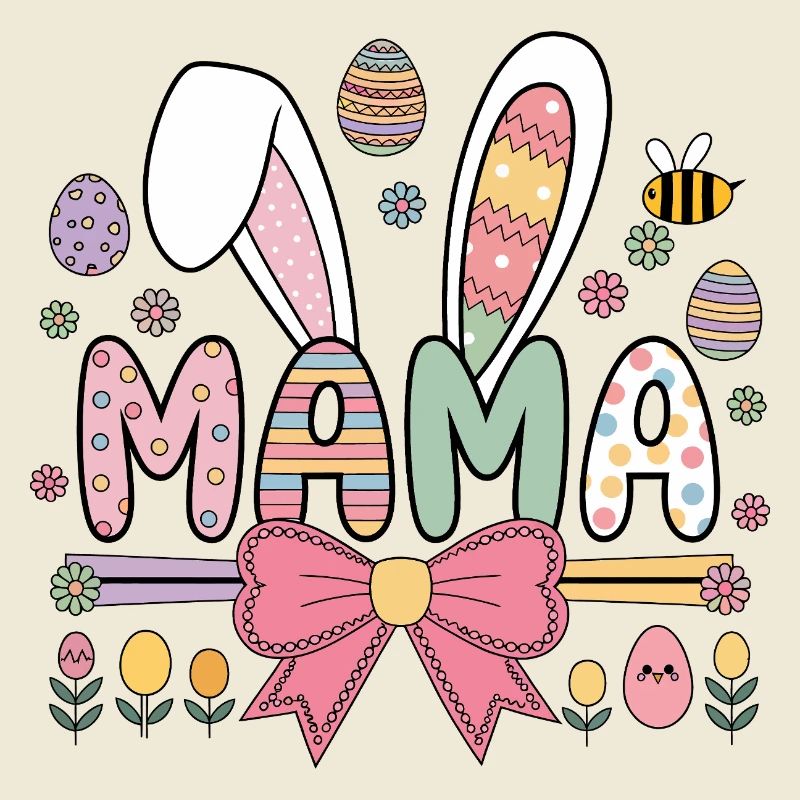 Easter Day Womens Leopard Mama Bunny Rabbit