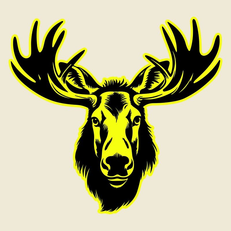 Elch Kopf Porträt Symbol