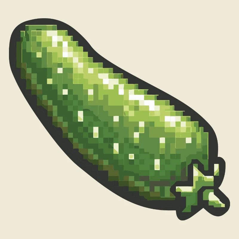 Icône pixel de concombre