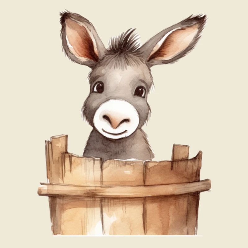 cute donkey for the donkey class in elementary school