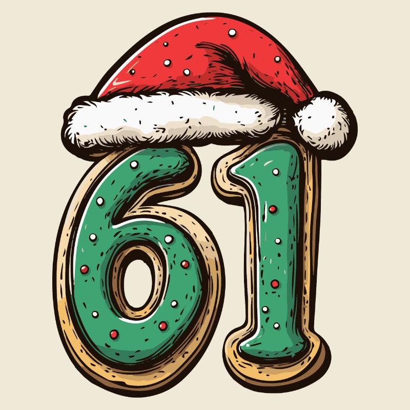 Biscuit de Noël à 61 chiffres