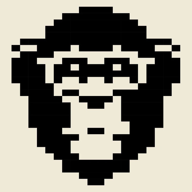 Pixeliges Affengesichtsdesign