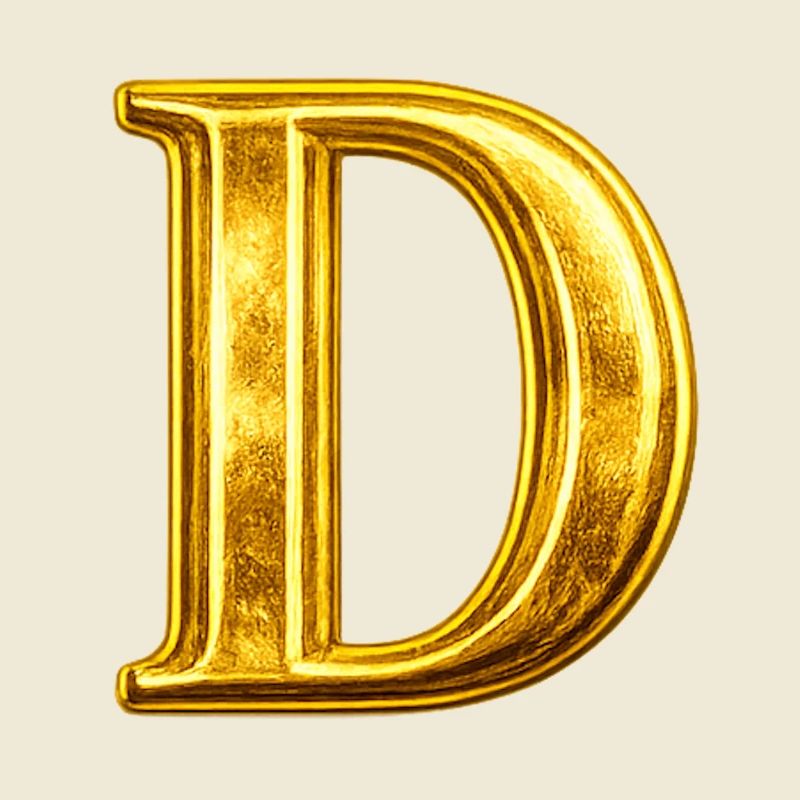 Monogramme en D Or
