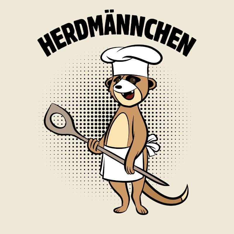 Herdmännchen - Erdmännchen mit Kochlöffel