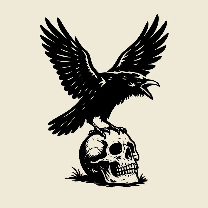 Corvo Nero - Teschio - Mitologia