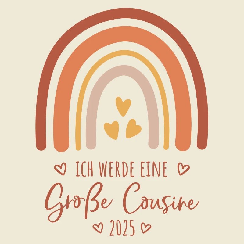 Boho Regenbogen Ich werde eine große Cousine 2025