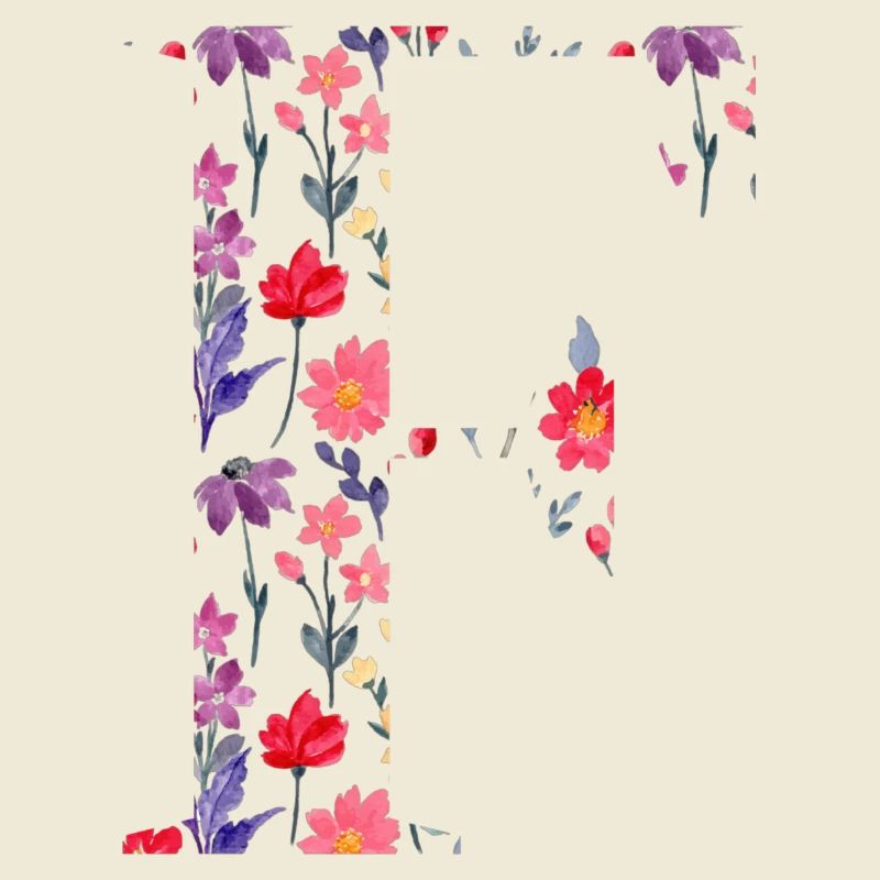 Personalisierter Blumenbuchstabe f - Geschenkidee