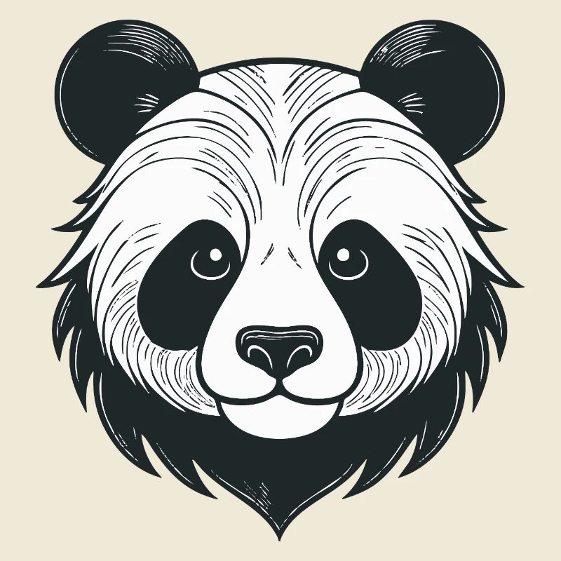 Illustration de panda avec une expression ludique