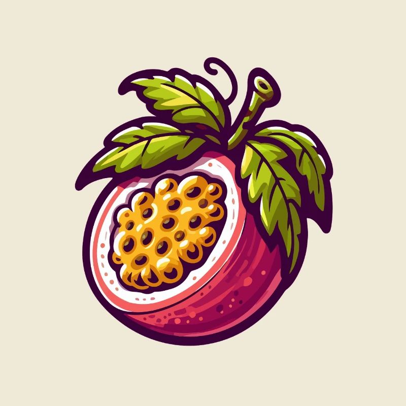 Illustration de Fruit de Passiflore Vibrante