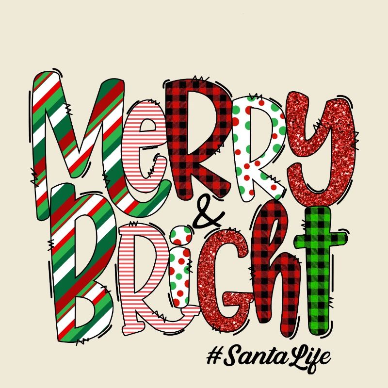 Merry Bright Festive Plaid Pattern