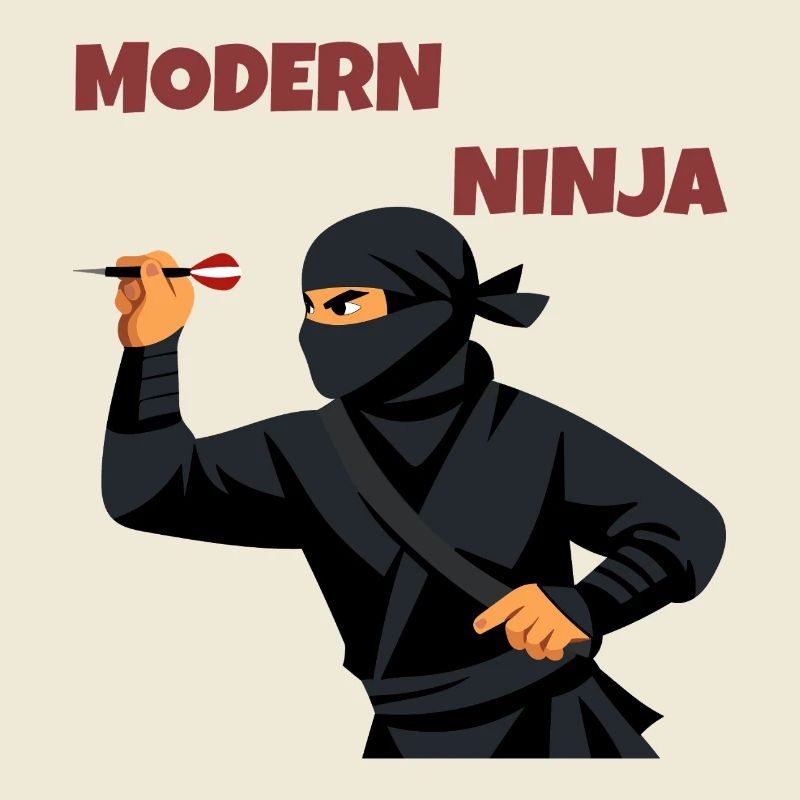 Art moderne de lancer de fléchettes ninja