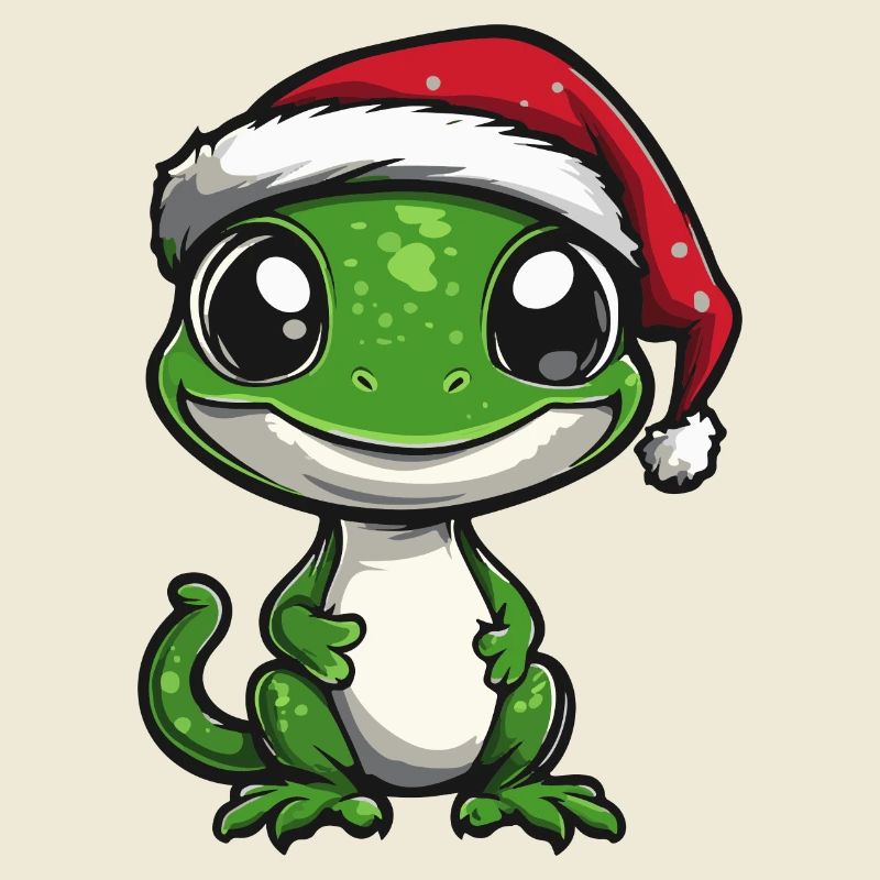 Lizard Christmas Cute