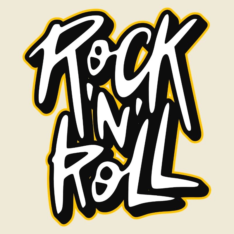 Rock 'N' Roll Graffiti Style Script Logo