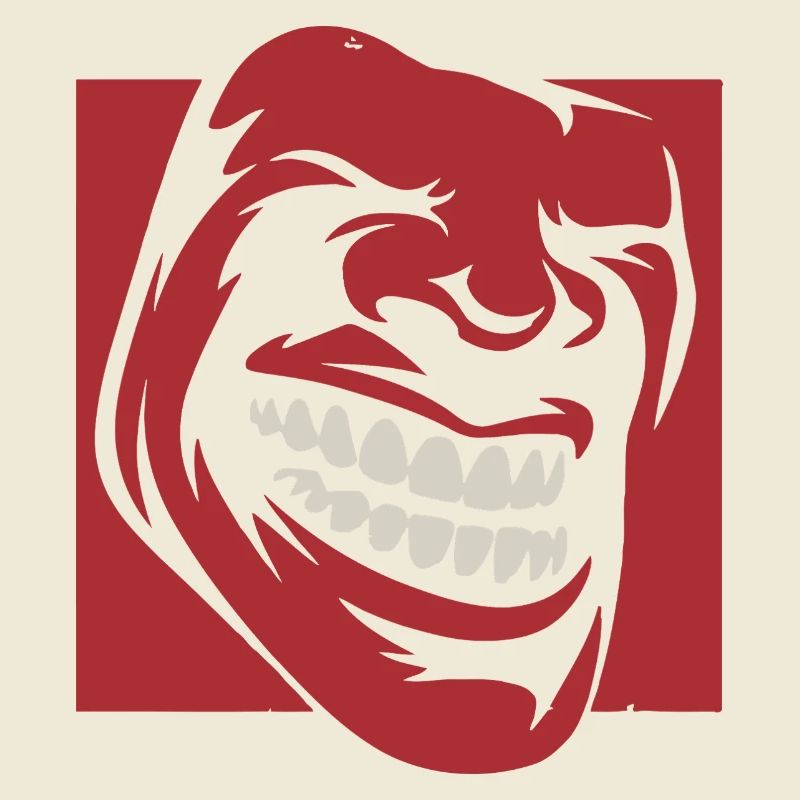 Roaring Red Grin Illustration