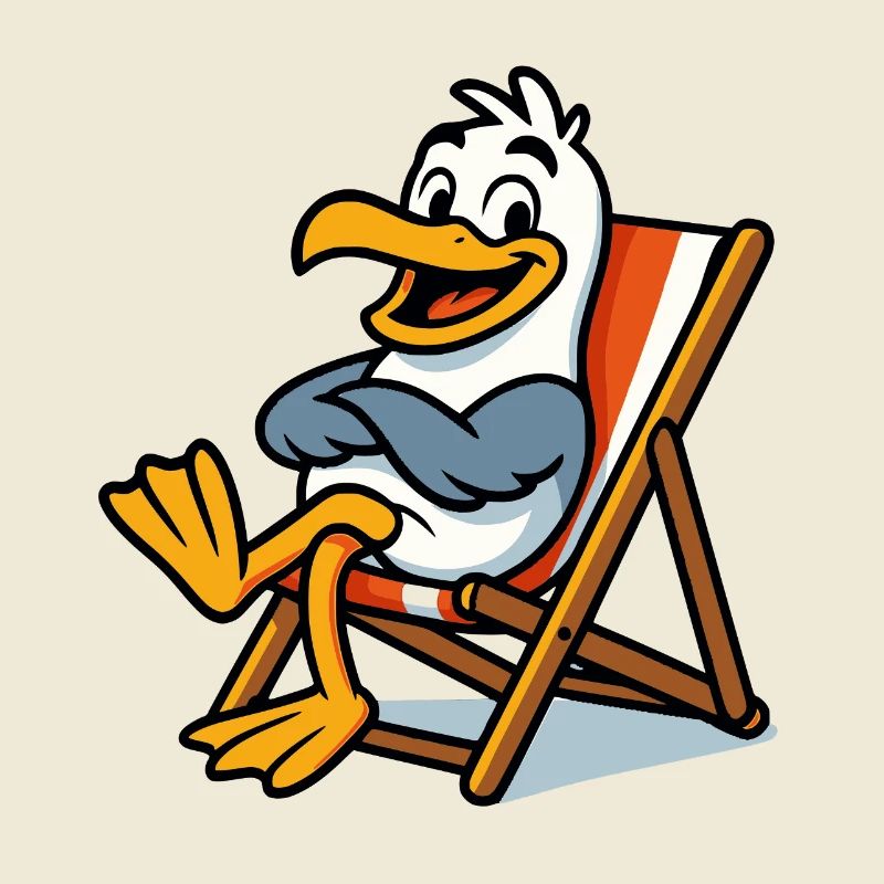 Lounge-Seemöwe am Strand