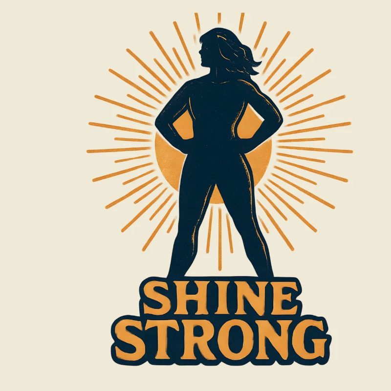Shine Strong Silhouette Sun Rays