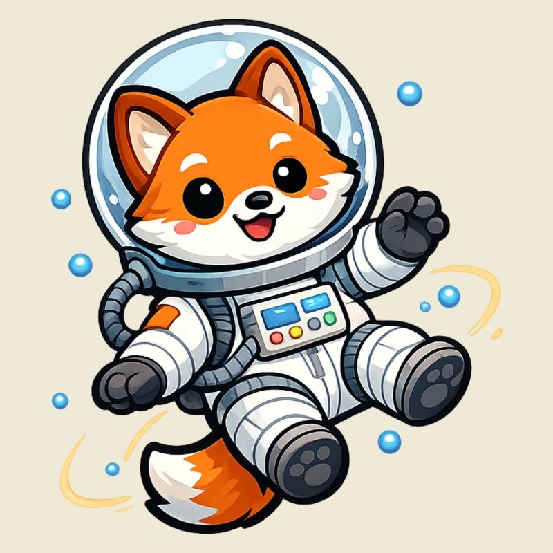 Space Fox in Space Suit