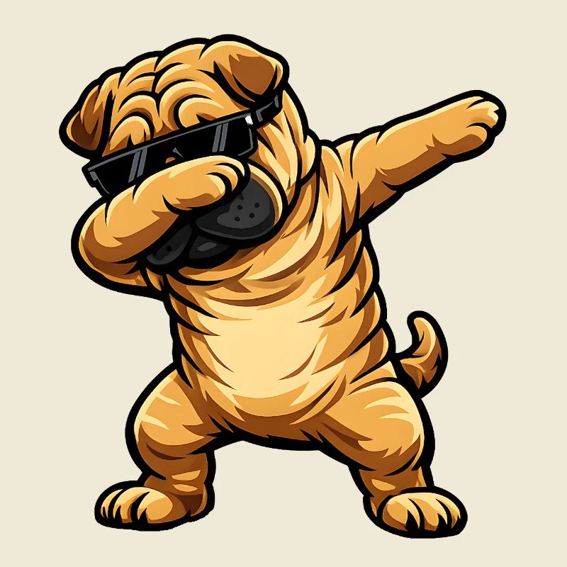 Dabbing Shar Pei